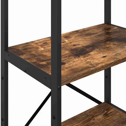 vidaXL Bookshelf 4-Tier 56 x 34 x 133.5 cm Engineered Wood Smoked Oak
