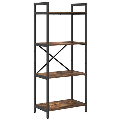 vidaXL Bookshelf 4-Tier 56 x 34 x 133.5 cm Engineered Wood Smoked Oak