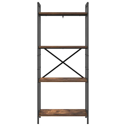 vidaXL Bookshelf 4-Tier 56 x 34 x 133.5 cm Engineered Wood Smoked Oak