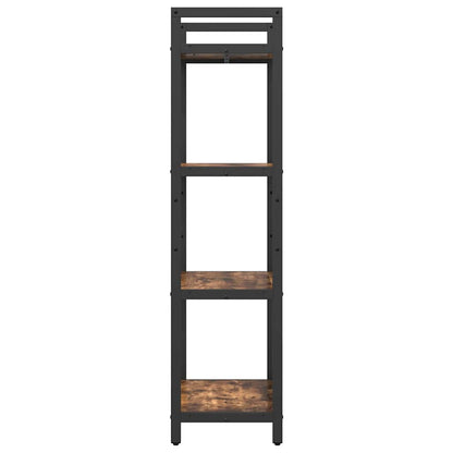 vidaXL Bookshelf 4-Tier 56 x 34 x 133.5 cm Engineered Wood Smoked Oak