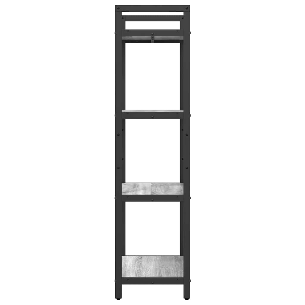 vidaXL Bookshelf 4-Tier 56 x 34 x 133.5 cm Engineered Wood Grey Sonoma
