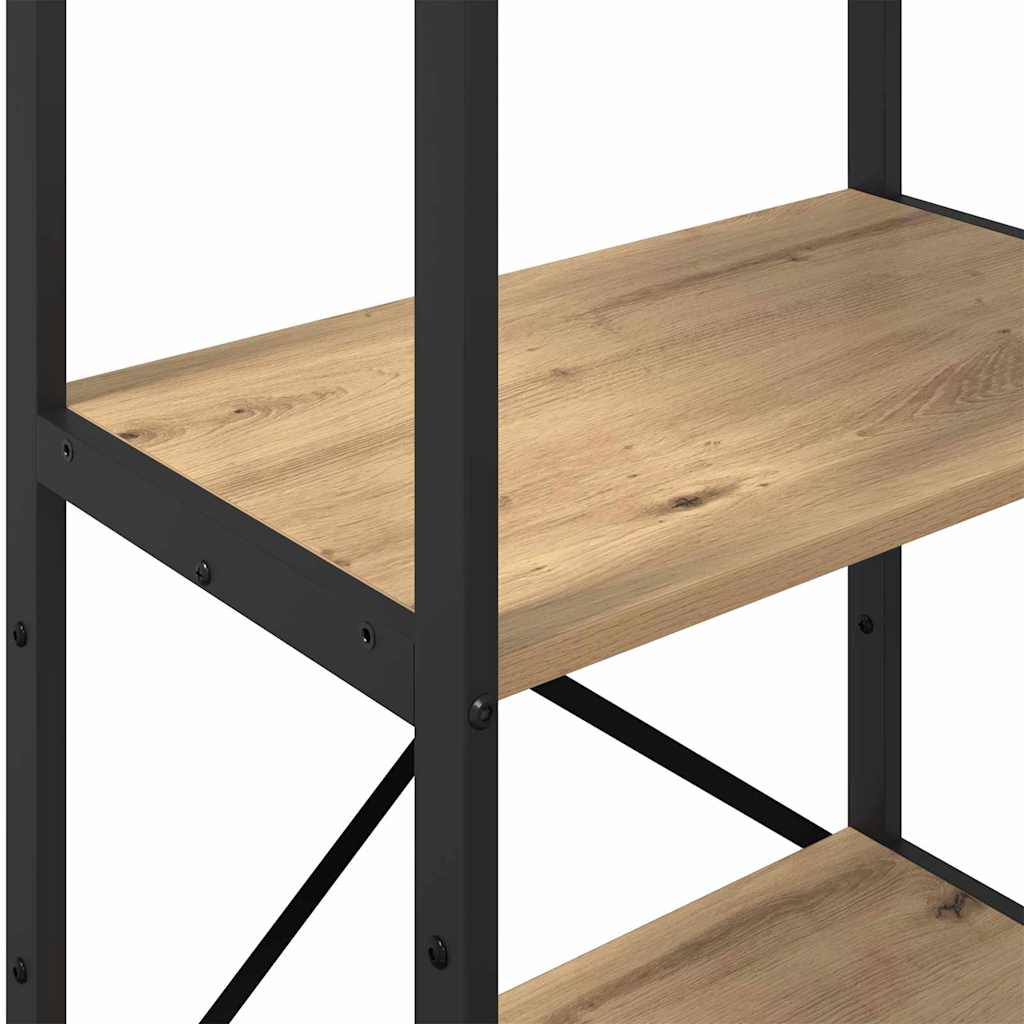 vidaXL Bookshelf 4-Tier 56 x 34 x 133.5 cm Engineered Wood Artisan Oak