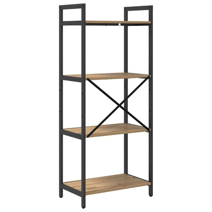 vidaXL Bookshelf 4-Tier 56 x 34 x 133.5 cm Engineered Wood Artisan Oak
