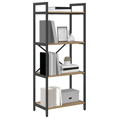 vidaXL Bookshelf 4-Tier 56 x 34 x 133.5 cm Engineered Wood Artisan Oak