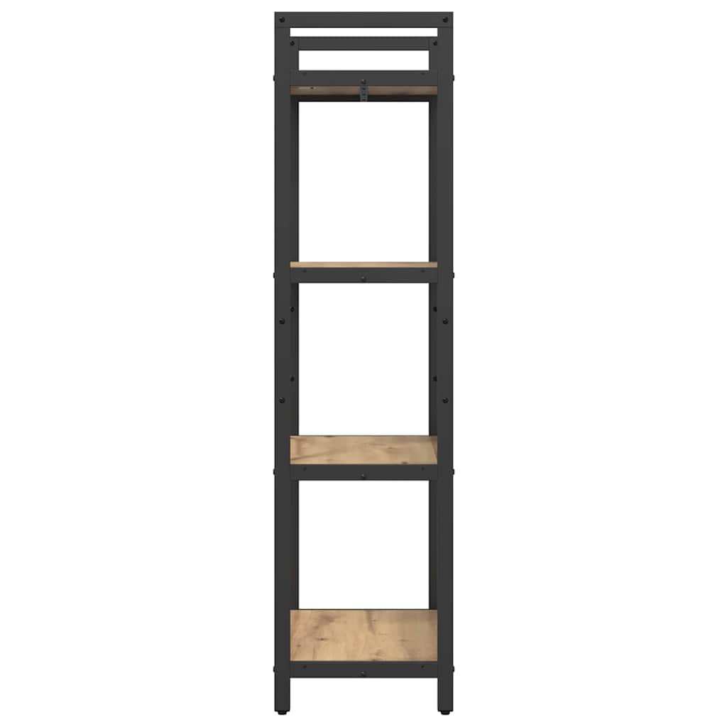 vidaXL Bookshelf 4-Tier 56 x 34 x 133.5 cm Engineered Wood Artisan Oak