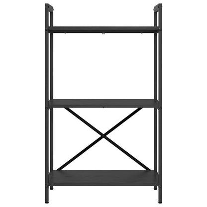 vidaXL Bookshelf 3-Tier 56 x 34 x 96 cm Engineered Wood Black Oak