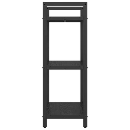 vidaXL Bookshelf 3-Tier 56 x 34 x 96 cm Engineered Wood Black Oak