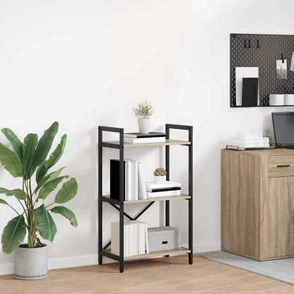 vidaXL Bookshelf 3-Tier 56 x 34 x 96 cm Engineered Wood Sonoma Oak