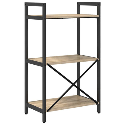 vidaXL Bookshelf 3-Tier 56 x 34 x 96 cm Engineered Wood Sonoma Oak