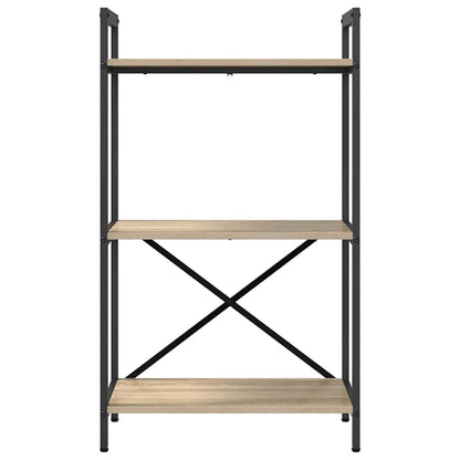 vidaXL Bookshelf 3-Tier 56 x 34 x 96 cm Engineered Wood Sonoma Oak