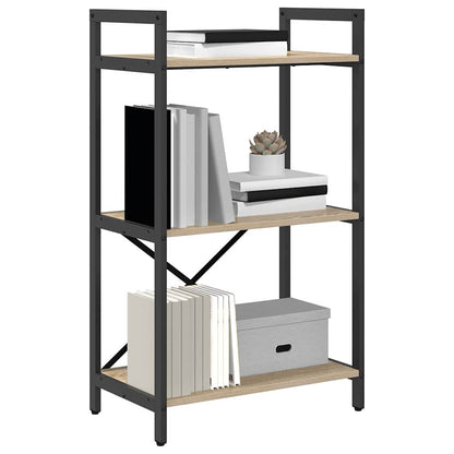 vidaXL Bookshelf 3-Tier 56 x 34 x 96 cm Engineered Wood Sonoma Oak