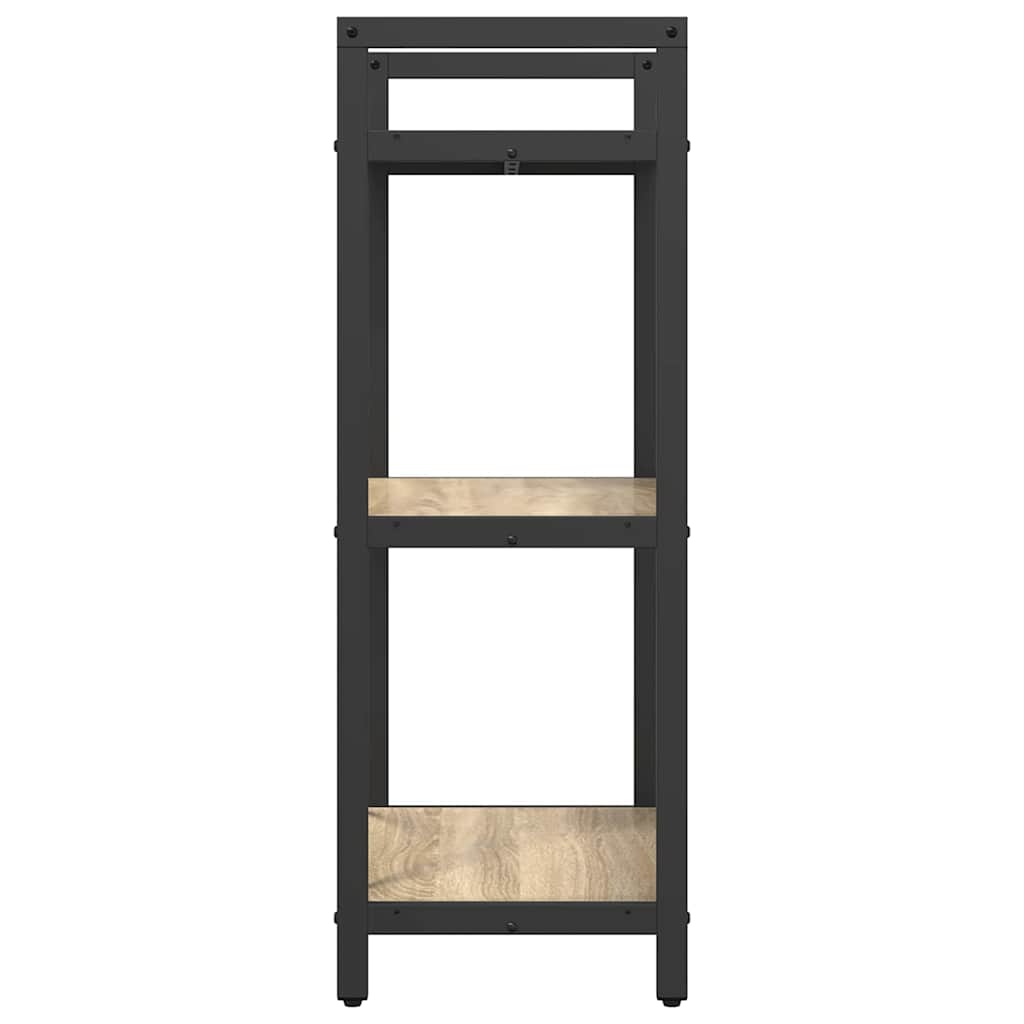 vidaXL Bookshelf 3-Tier 56 x 34 x 96 cm Engineered Wood Sonoma Oak