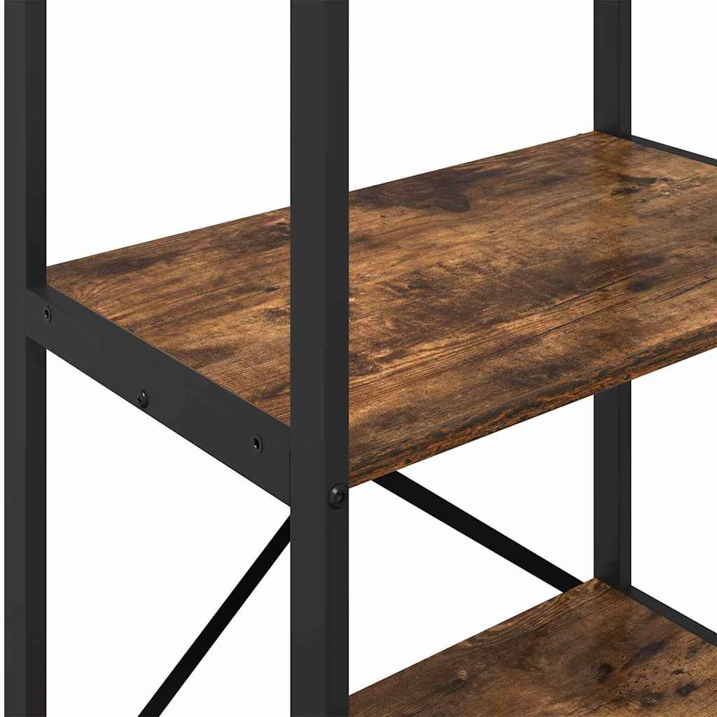 vidaXL Bookshelf 3-Tier 56 x 34 x 96 cm Engineered Wood Smoked Oak