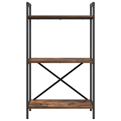 vidaXL Bookshelf 3-Tier 56 x 34 x 96 cm Engineered Wood Smoked Oak