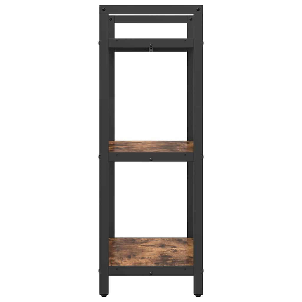 vidaXL Bookshelf 3-Tier 56 x 34 x 96 cm Engineered Wood Smoked Oak