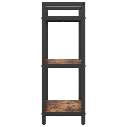 vidaXL Bookshelf 3-Tier 56 x 34 x 96 cm Engineered Wood Smoked Oak