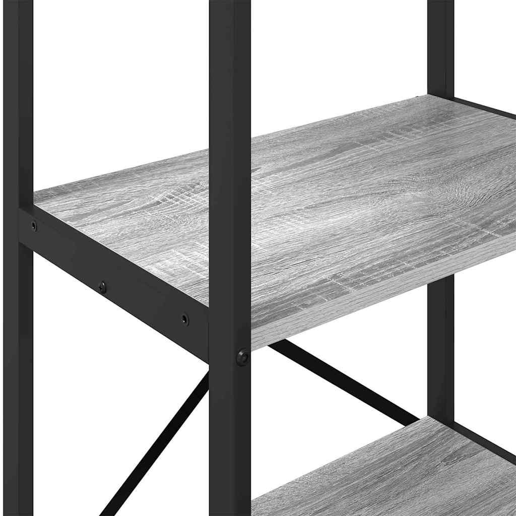 vidaXL Bookshelf 3-Tier 56 x 34 x 96 cm Engineered Wood Grey Sonoma