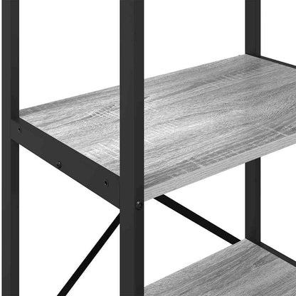 vidaXL Bookshelf 3-Tier 56 x 34 x 96 cm Engineered Wood Grey Sonoma