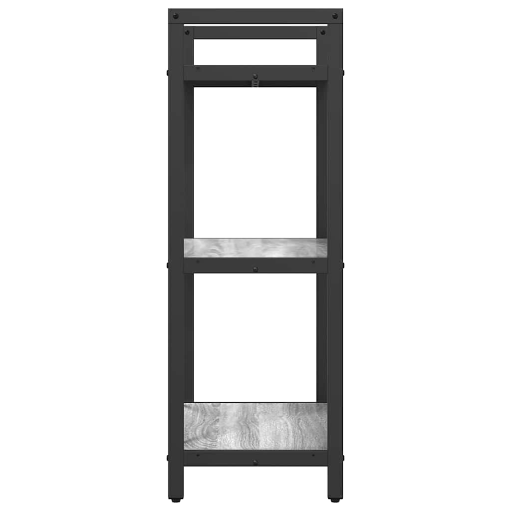 vidaXL Bookshelf 3-Tier 56 x 34 x 96 cm Engineered Wood Grey Sonoma