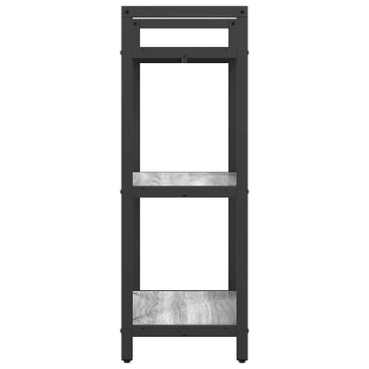 vidaXL Bookshelf 3-Tier 56 x 34 x 96 cm Engineered Wood Grey Sonoma