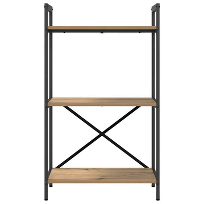 vidaXL Bookshelf 3-Tier 56 x 34 x 96 cm Engineered Wood Artisan Oak