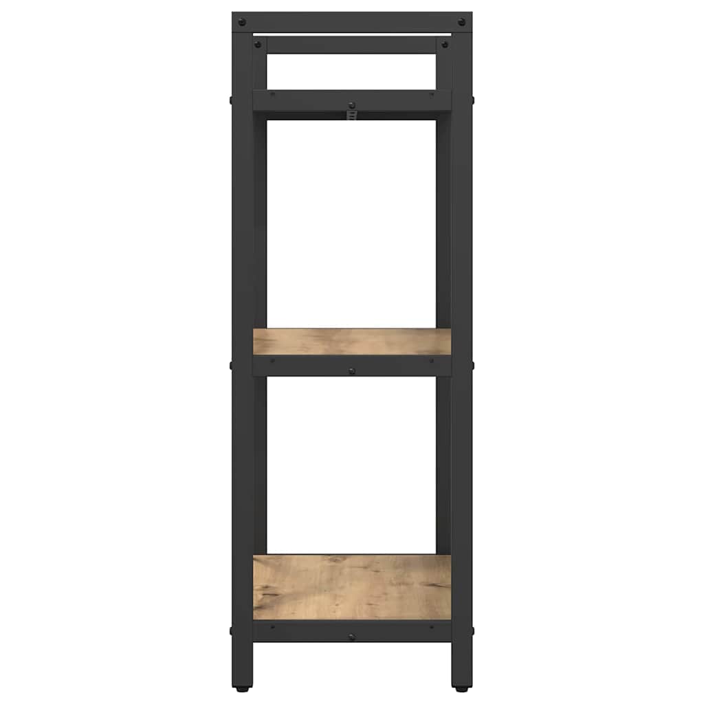 vidaXL Bookshelf 3-Tier 56 x 34 x 96 cm Engineered Wood Artisan Oak