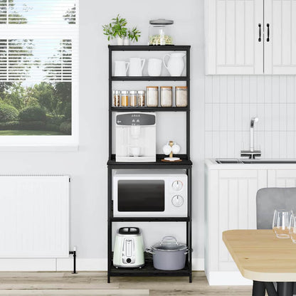 vidaXL Kitchen Shelf 5-Tier 60 x 40 x 168 cm Engineered Wood Black Oak