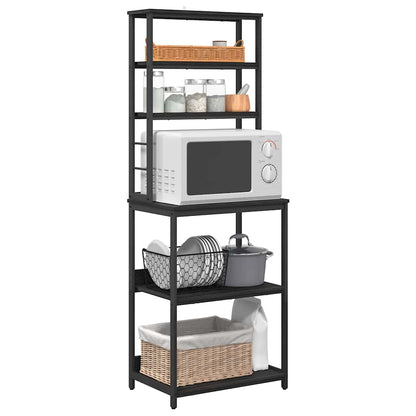 vidaXL Kitchen Shelf 5-Tier 60 x 40 x 168 cm Engineered Wood Black Oak