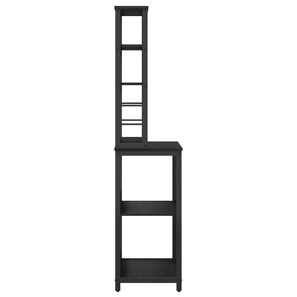 vidaXL Kitchen Shelf 5-Tier 60 x 40 x 168 cm Engineered Wood Black Oak