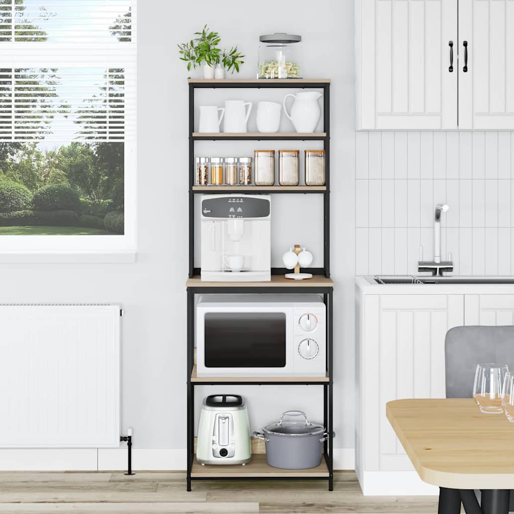 vidaXL Kitchen Shelf 5-Tier 60 x 40 x 168 cm Engineered Wood