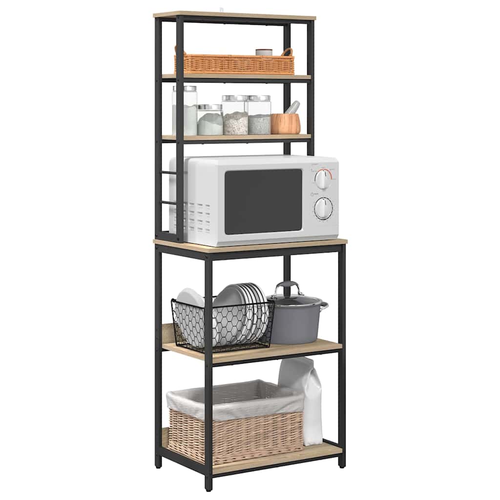 vidaXL Kitchen Shelf 5-Tier 60 x 40 x 168 cm Engineered Wood