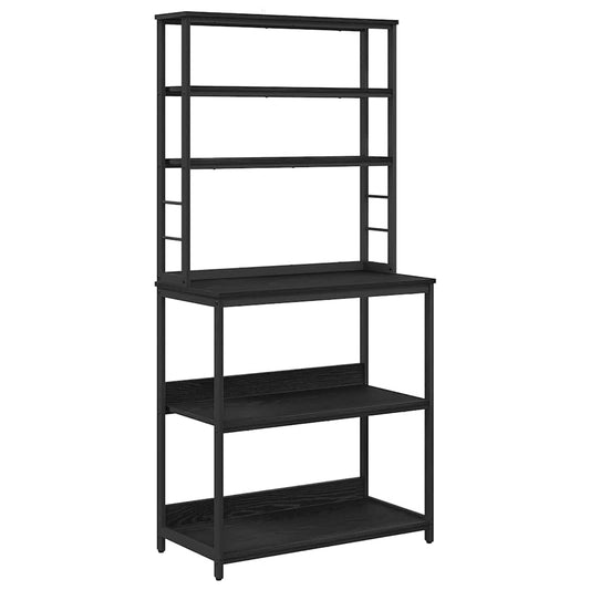 vidaXL Kitchen Shelf 5-Tier 80 x 40 x 168 cm Engineered Wood Black Oak