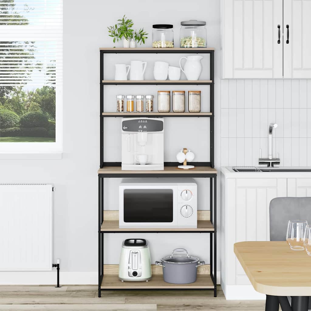 vidaXL Kitchen Shelf 5-Tier 80 x 40 x 168 cm Engineered Wood