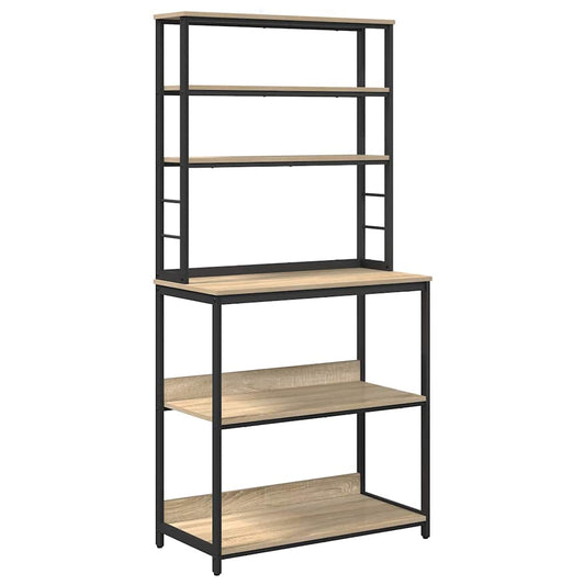vidaXL Kitchen Shelf 5-Tier 80 x 40 x 168 cm Engineered Wood