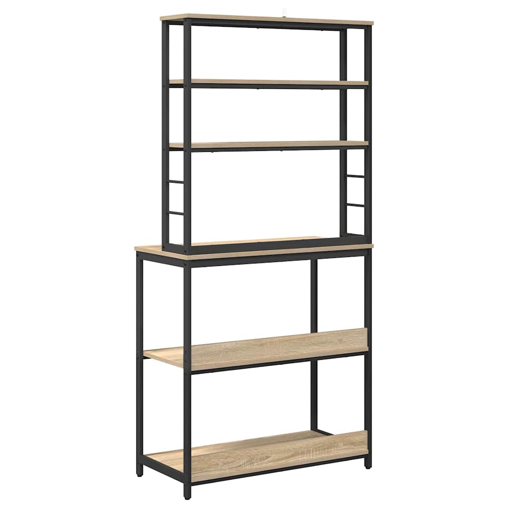 vidaXL Kitchen Shelf 5-Tier 80 x 40 x 168 cm Engineered Wood