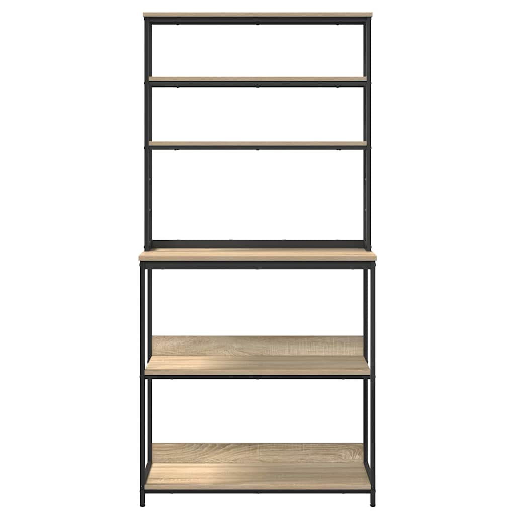 vidaXL Kitchen Shelf 5-Tier 80 x 40 x 168 cm Engineered Wood