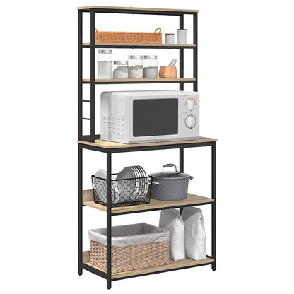 vidaXL Kitchen Shelf Sonoma Oak 80 x 40 x 168 cm Engineered Wood