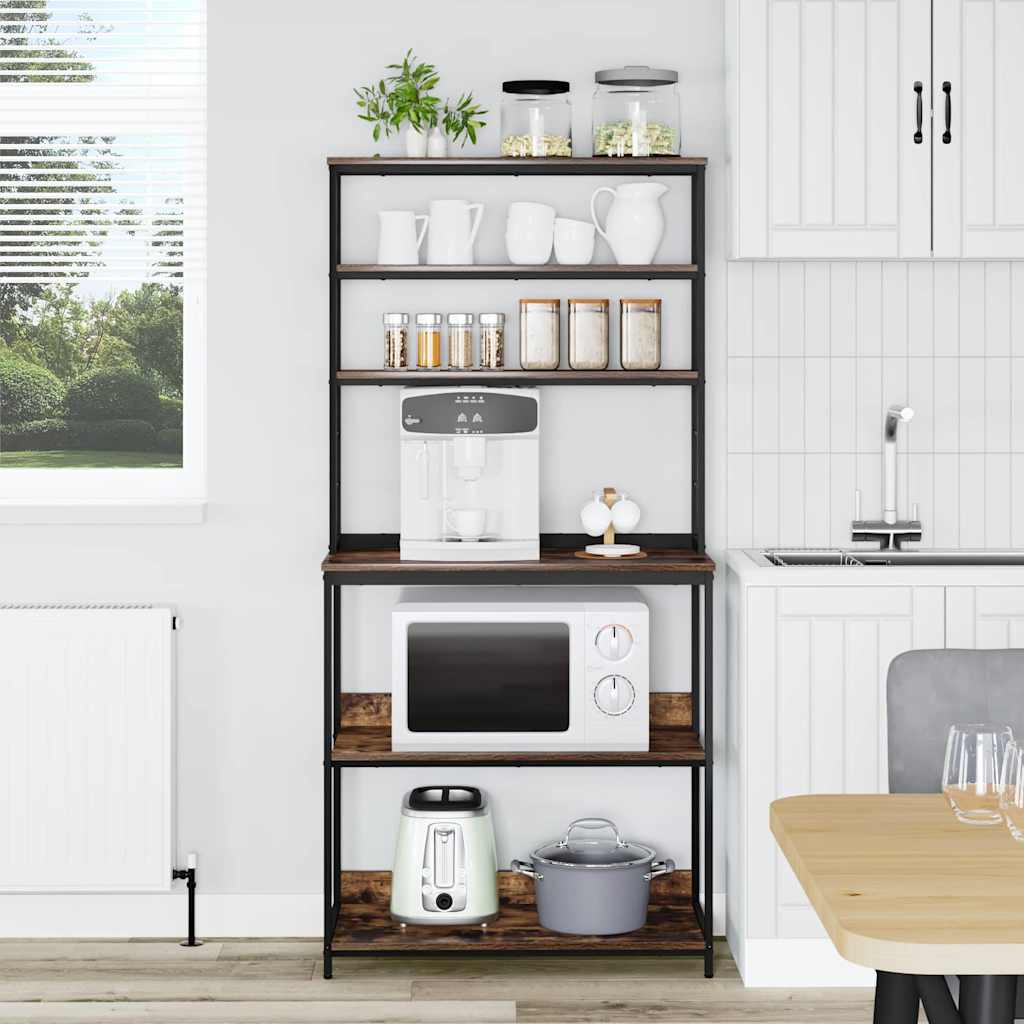 vidaXL Kitchen Shelf 5-Tier 80 x 40 x 168 cm Engineered Wood