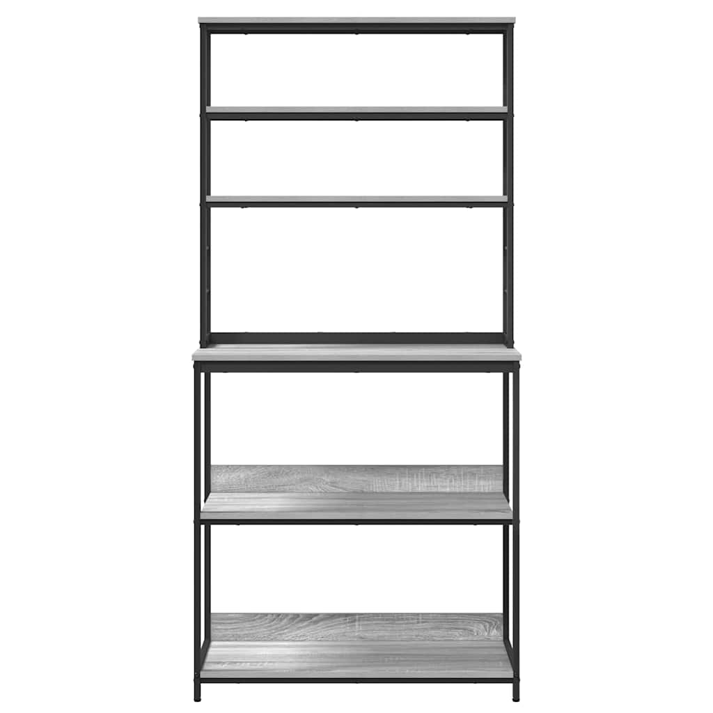 vidaXL Kitchen Shelf 5-Tier 80 x 40 x 168 cm Engineered Wood