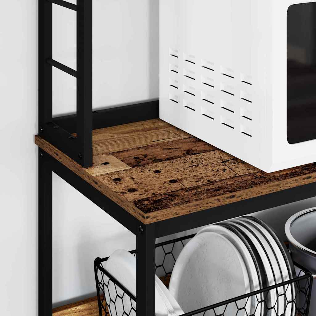 vidaXL Kitchen Shelf Old Wood 80 x 40 x 168 cm Engineered Wood