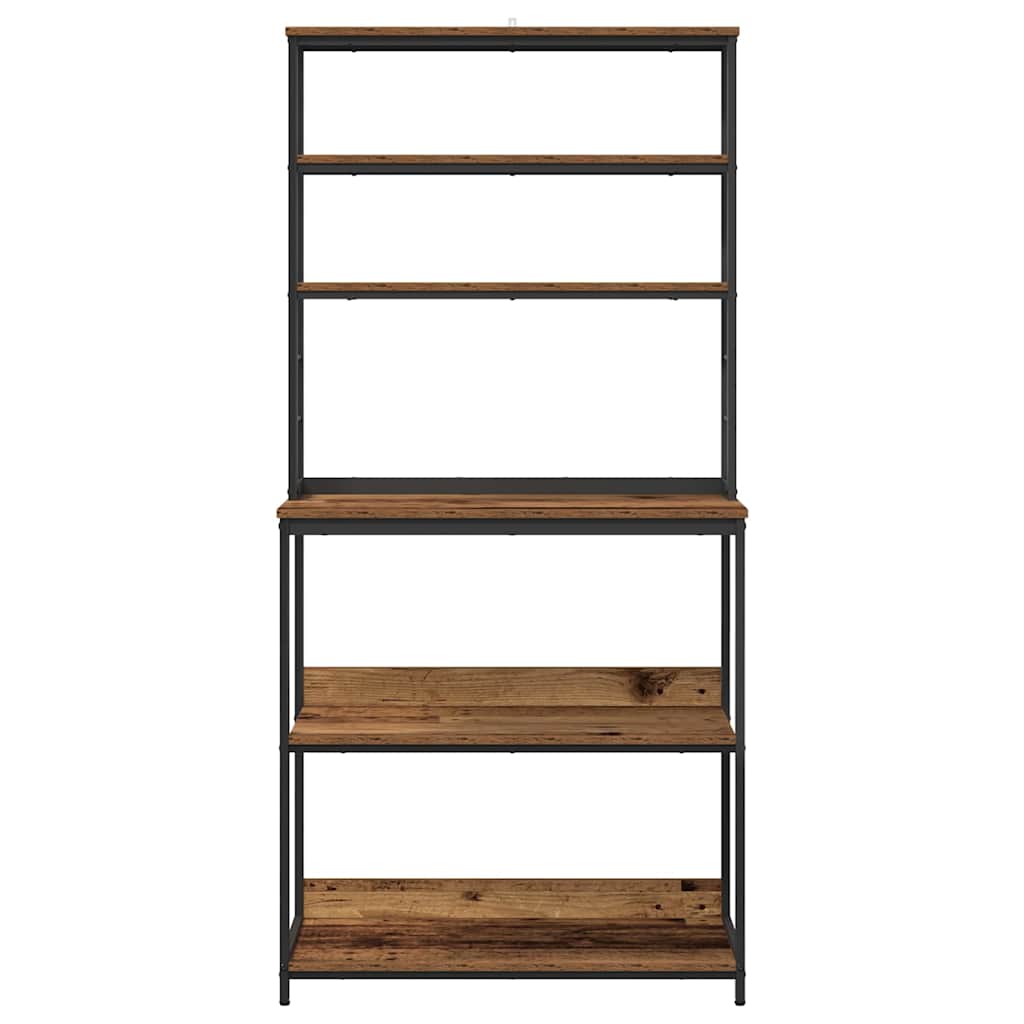 vidaXL Kitchen Shelf Old Wood 80 x 40 x 168 cm Engineered Wood