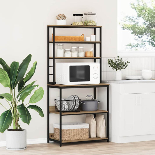 vidaXL Kitchen Shelf 5-Tier 80 x 40 x 168 cm Engineered Wood