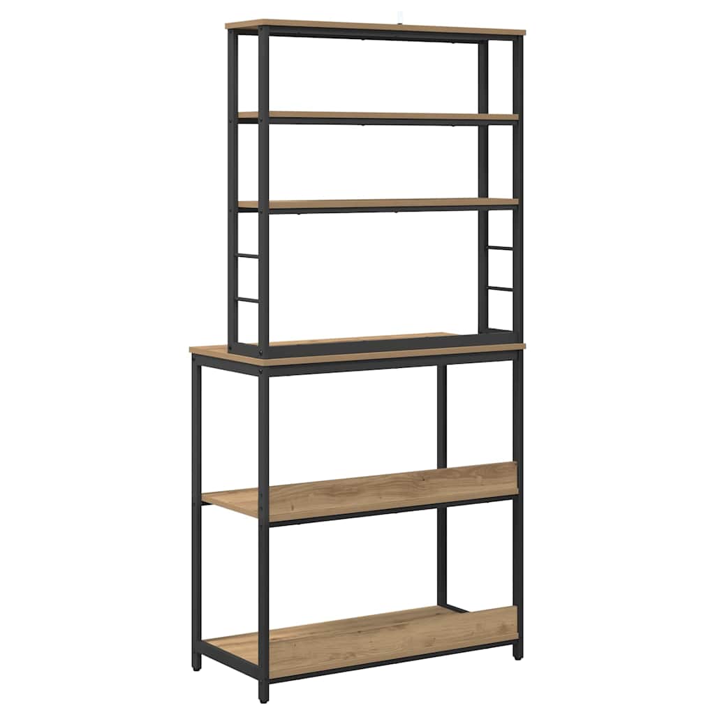 vidaXL Kitchen Shelf 5-Tier 80 x 40 x 168 cm Engineered Wood