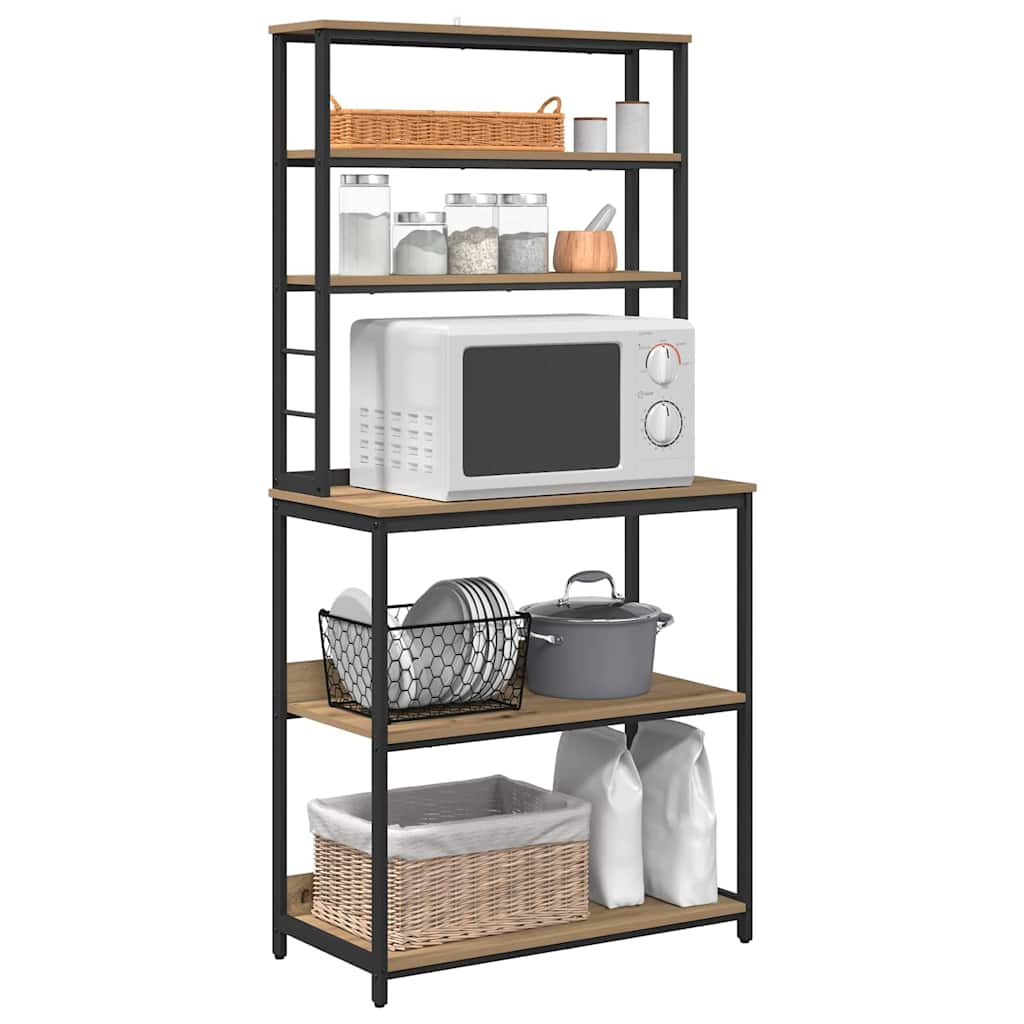 vidaXL Kitchen Shelf 5-Tier 80 x 40 x 168 cm Engineered Wood