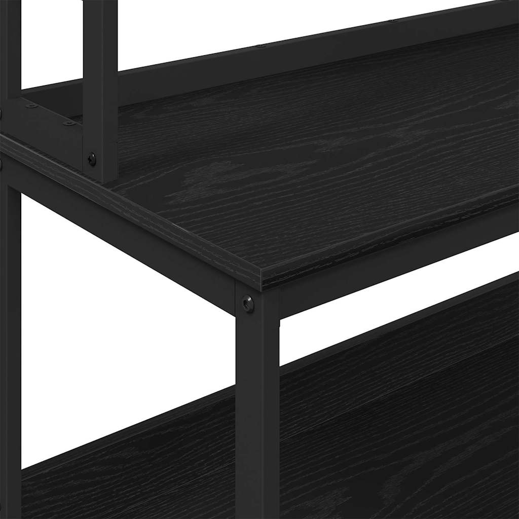 vidaXL Kitchen Shelf Black Oak 100 x 40 x 168 cm Engineered Wood