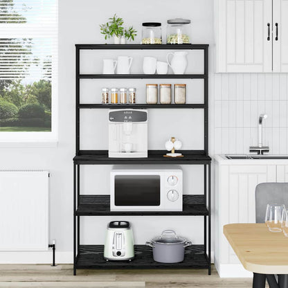 vidaXL Kitchen Shelf Black Oak 100 x 40 x 168 cm Engineered Wood