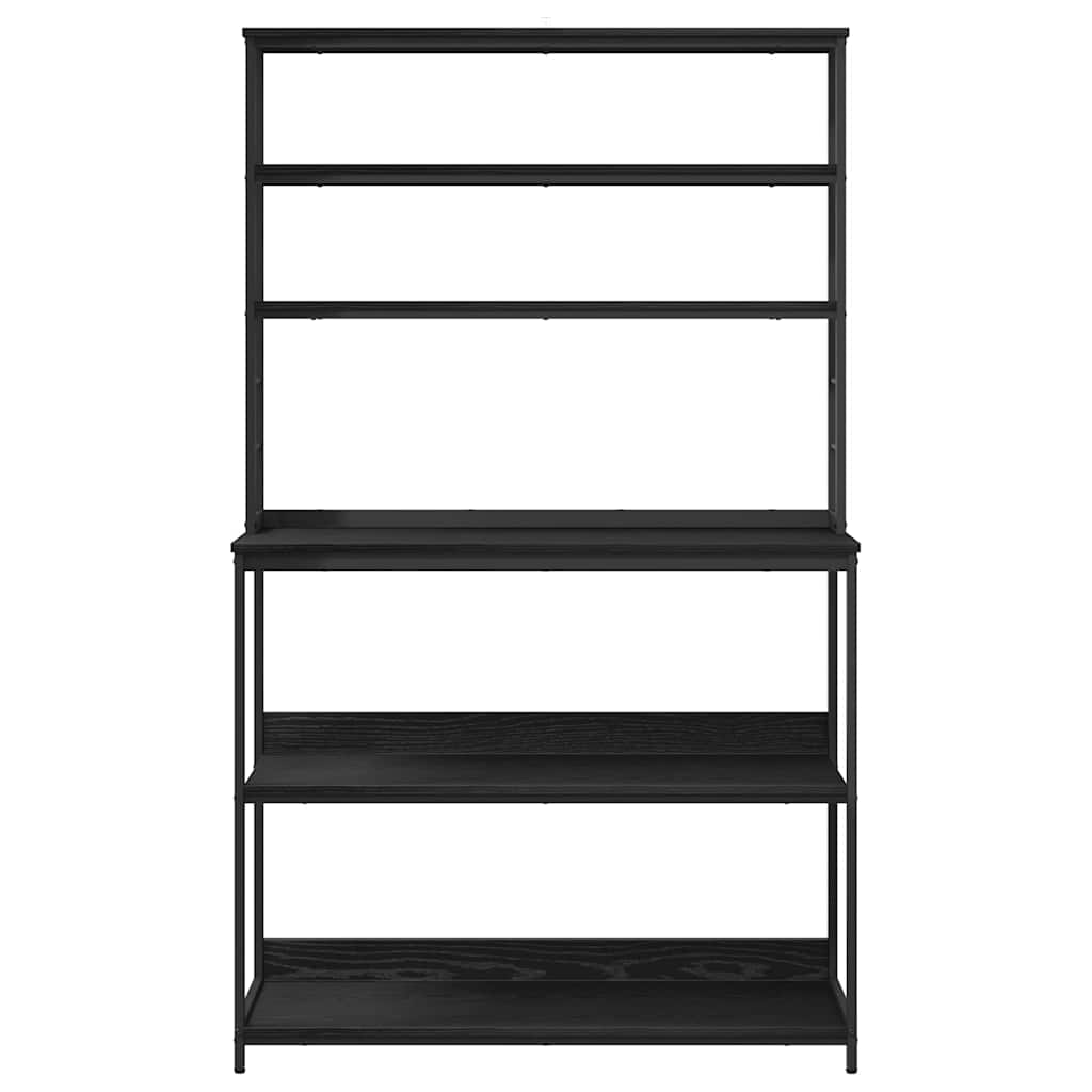 vidaXL Kitchen Shelf Black Oak 100 x 40 x 168 cm Engineered Wood