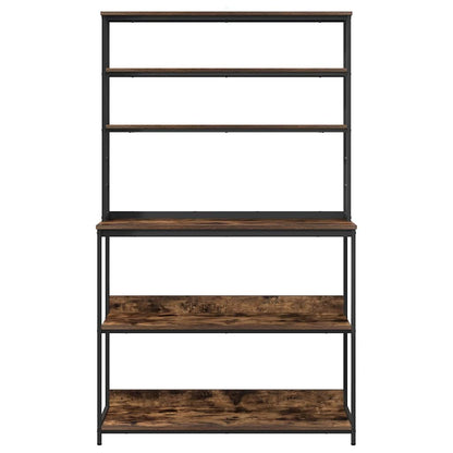 vidaXL Kitchen Shelf Smoked Oak 100 x 40 x 168 cm Engineered Wood