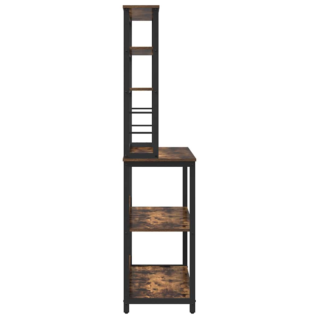 vidaXL Kitchen Shelf Smoked Oak 100 x 40 x 168 cm Engineered Wood