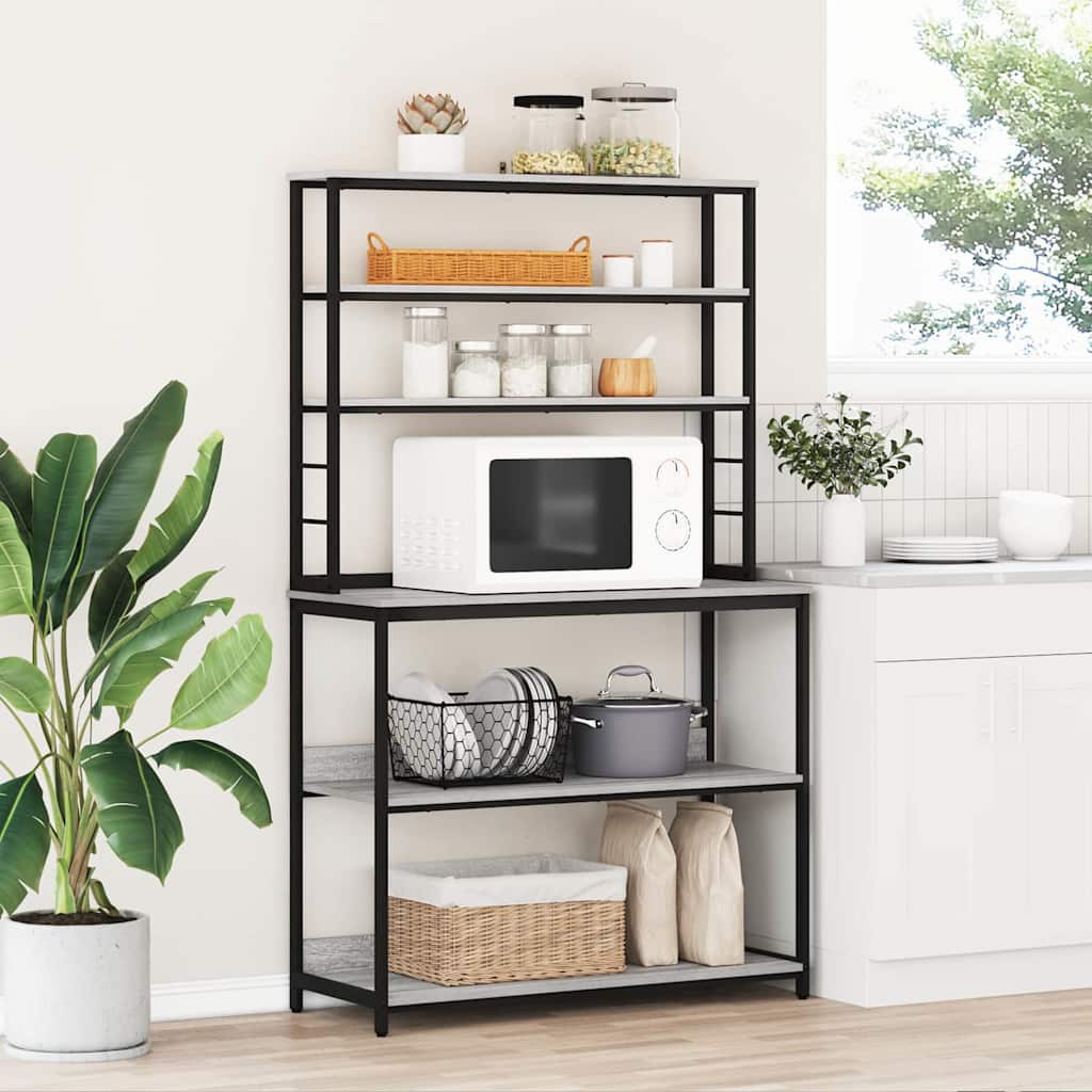 vidaXL Kitchen Shelf 5-Tier 100 x 40 x 168 cm Engineered Wood
